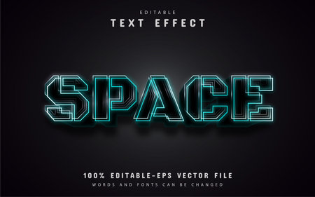 Space text, editable text effectのイラスト素材