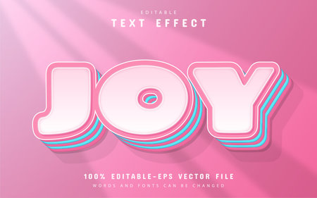 Joy text, editable cartoon style text effectのイラスト素材