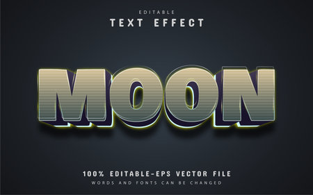 Moon text, editable text effectのイラスト素材