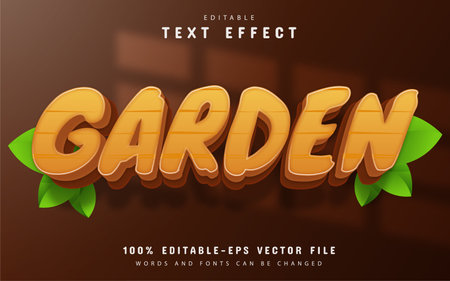 Garden text effect editableのイラスト素材