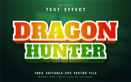 Dragon hunter editable text effectのイラスト素材