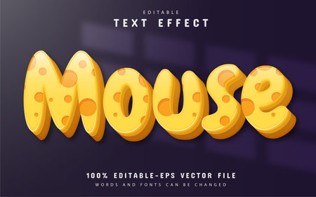 Mouse text, editable 3d text effectのイラスト素材