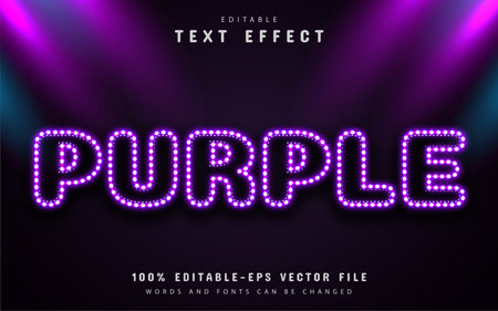 Purple text effect neon styleのイラスト素材