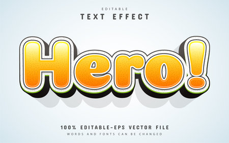 Hero text, cartoon style text effectのイラスト素材