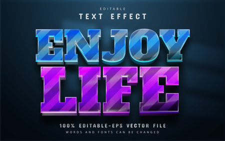Enjoy life text effect editableのイラスト素材