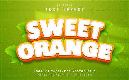 Sweet orange text effect editableのイラスト素材