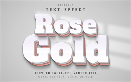 Rose gold text effectのイラスト素材