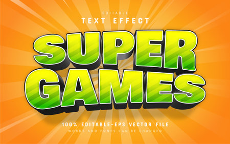 Super games text effect editableのイラスト素材