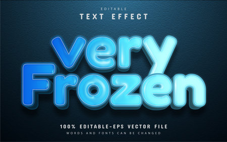 Frozen text effectのイラスト素材