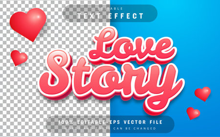 Love story text effect editableのイラスト素材