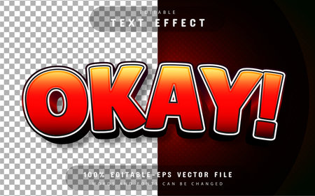 Okay 3d gradient text effectのイラスト素材
