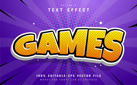 Games comic style text effectのイラスト素材