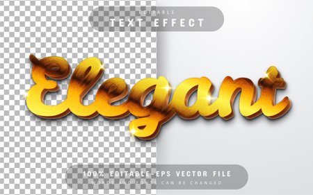 Elegant gold text effect editableのイラスト素材
