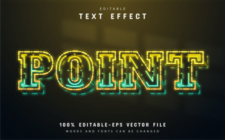 Point yellow neon style text effectのイラスト素材
