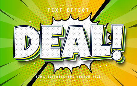 Deal comic style text effectのイラスト素材