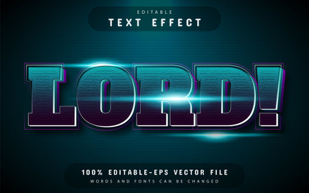 Lord 3d text effect editableのイラスト素材