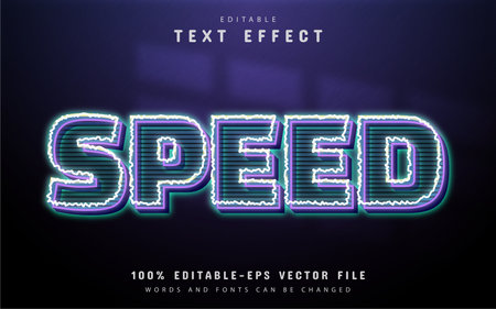 Speed text effect neon styleのイラスト素材