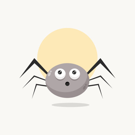 cute spider halloween icon cartoon illustrationのイラスト素材