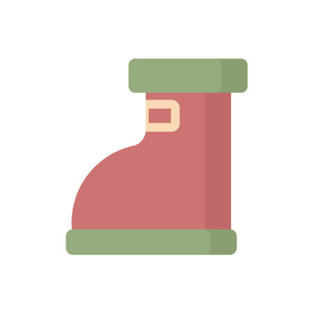 Santa Claus Boot icon flat style vector designのイラスト素材
