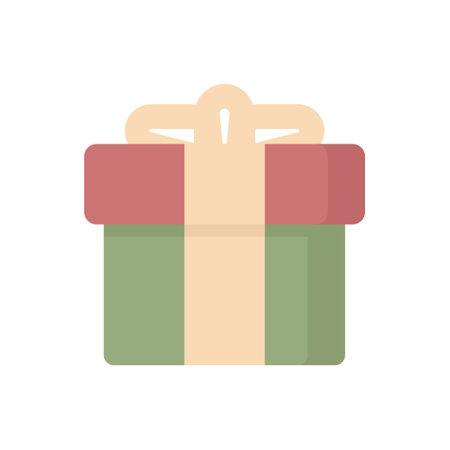 gift box icon flat style vector designのイラスト素材