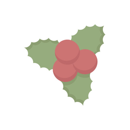 Mistletoe icon flat style vector designのイラスト素材