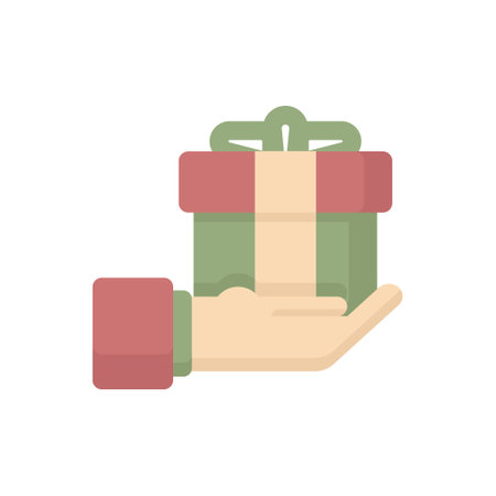 Christmas Present icon flat style vector designのイラスト素材