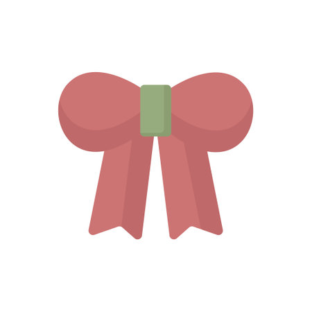 bow icon flat style vector designのイラスト素材