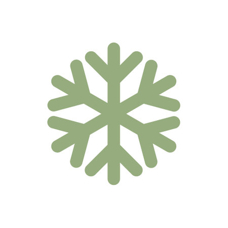 snowflake icon flat style vector designのイラスト素材