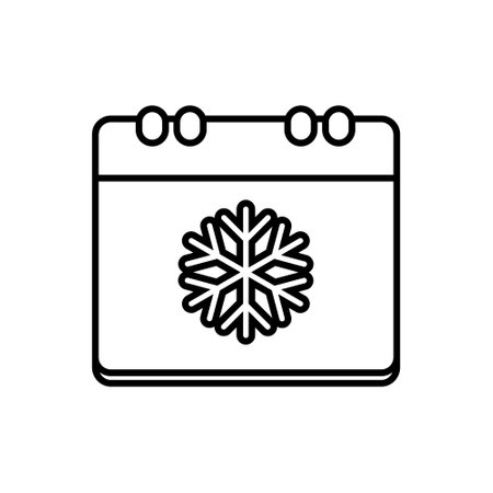 Christmas calendar icon outline style design vectorのイラスト素材