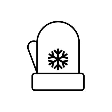 Mitten icon outline style design vectorのイラスト素材