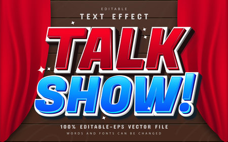 Talk show 3d text effect editableのイラスト素材