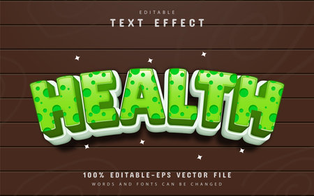 Health 3d text effect editableのイラスト素材