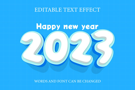 2023 blue 3d style text effect