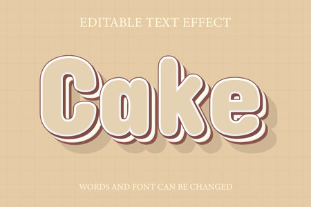 Cake 3d style text effectのイラスト素材