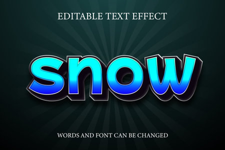 Snow 3d gradient style text effectのイラスト素材