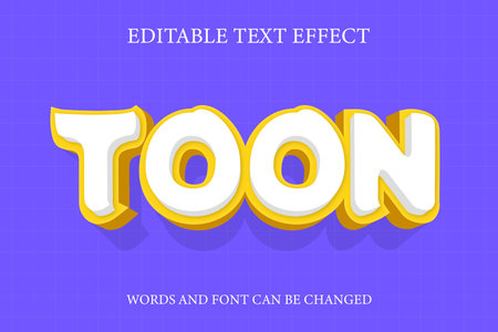 Toon yellow 3d style text effectのイラスト素材