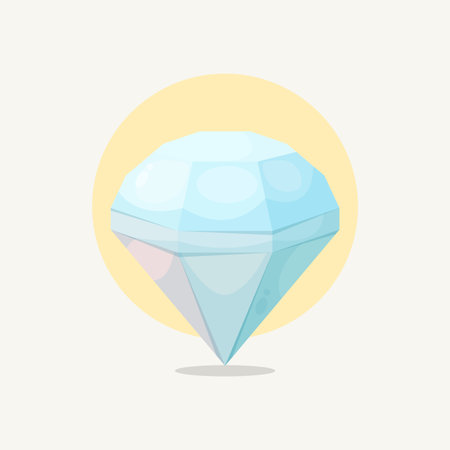 diamond icon cartoon style illustrationのイラスト素材