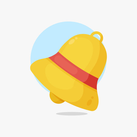notification bell icon cartoon style illustrationのイラスト素材