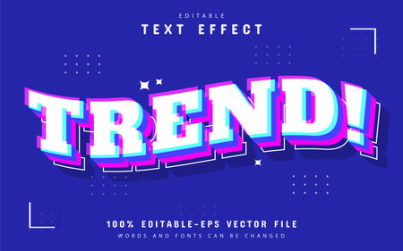 Trend modern 3d style text effect editableのイラスト素材