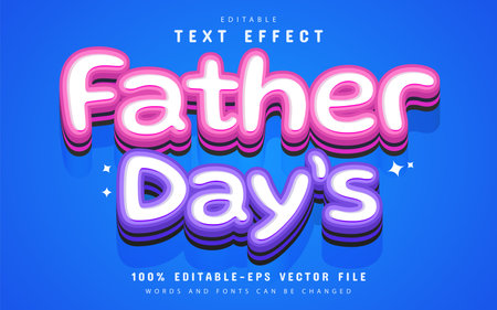 Father day cartoon style text effectのイラスト素材