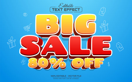 Big sale cartoon 3d text effectのイラスト素材
