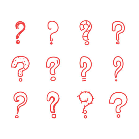 Question doodle outline icon illustrationのイラスト素材