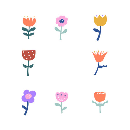 Organic flower hand drawn illustrationのイラスト素材