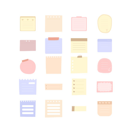 Note hand drawn illustrationのイラスト素材