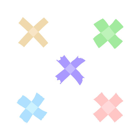 Abstract pastel masking tapeのイラスト素材
