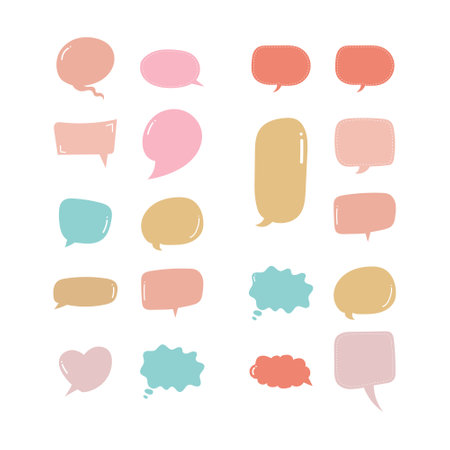 Speech bubble hand drawn illustrationのイラスト素材