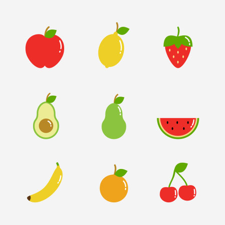 Fruits cartoon icon vector illustrationのイラスト素材