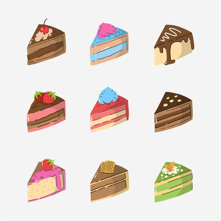 Cake slice hand drawn vector illustration