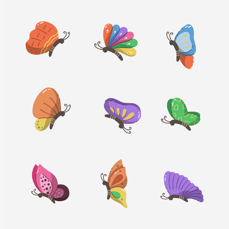 Butterfly hand drawn vector illustrationのイラスト素材