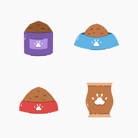 Dog food hand drawn vector illustrationのイラスト素材